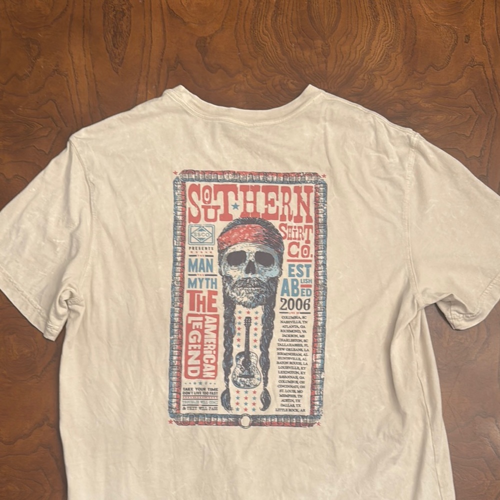 The Southern Shirt Company Cream Short Sleeve Tee